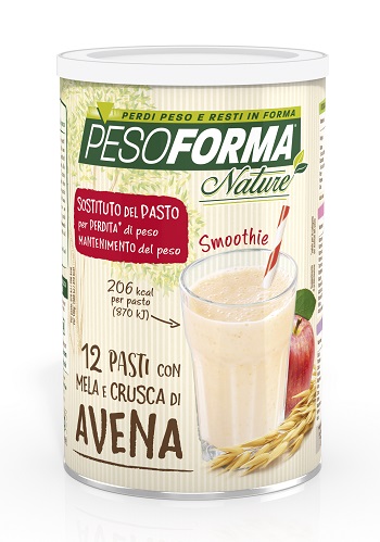 PESOFORMA NATURE SMOOTHIE MELA E CRUSCA AVENA 12 PASTI 420 G - Farmacia-flash.it