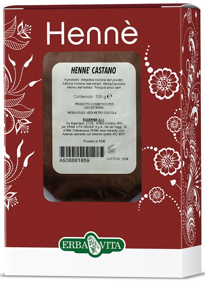 HENNE COLORANTE CAPELLI CASTANO 100 G - Farmacia-flash.it