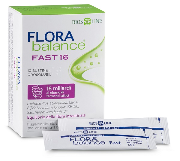 BIOSLINE FLORABALANCE FAST 10 BUSTINE OROSOLUBILI - Farmacia-flash.it