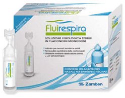 FLUIRESPIRA SOLUZIONE FISIOLOGICA STERILE 30 FLACONCINI MONODOSE DA 5ML - Farmacia-flash.it
