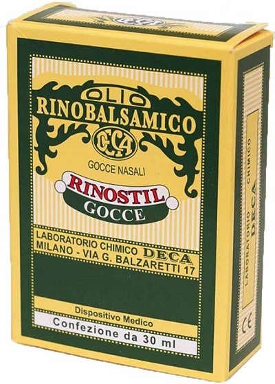 RINOSTIL GOCCE NASALI FLACONE 30ML OLIO RINOBALSAMICO PER LAPROTEZIONE DELLA MUCOSA NASALE E LA PULIZIA DELLE FOSSE NASALI - Farmacia-flash.it