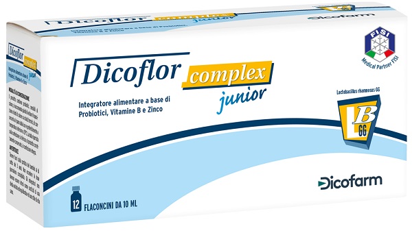 DICOFLOR COMPLEX JUNIOR 12 FLACONI DA 10 ML - Farmacia-flash.it