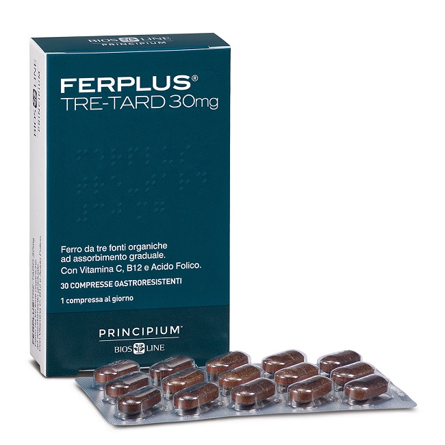 PRINCIPIUM FERPLUS TRE RETARD 30MG 30 COMPRESSE GASTRORESISTENTI - Farmacia-flash.it