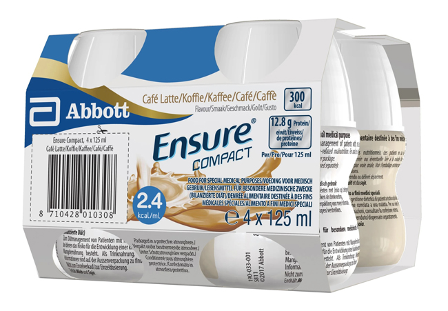 ENSURE COMPACT CAFFE 4 BOTTIGLIE DA 125 ML - Farmacia-flash.it