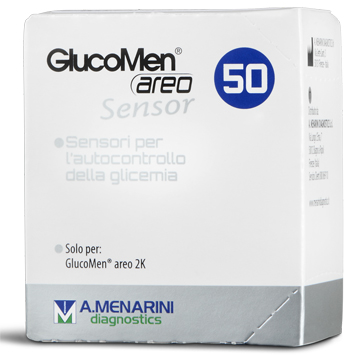 STRISCE GLUCOMEN AREO SENSOR PER ANALISI DEL GLUCOSIO 50 PEZZI - Farmacia-flash.it