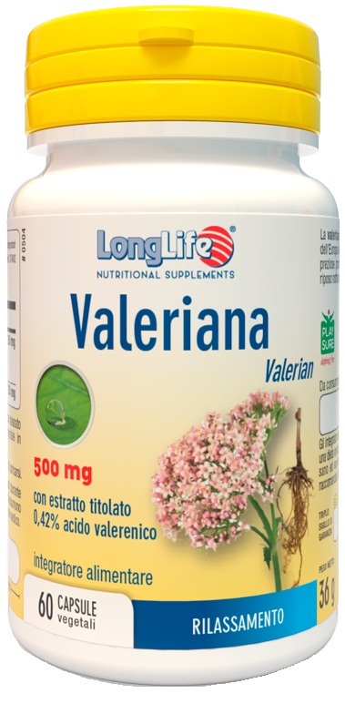 LONGLIFE VALERIANA 60 CAPSULE 500 MG - Farmacia-flash.it