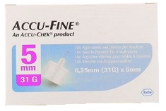 AGO PER PENNA DA INSULINA ACCU-FINE PEN NEEDLE ACCU-CHEK GAUGE 31 X 5MM 100 PEZZI - Farmacia-flash.it