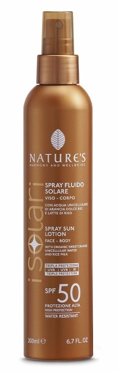 NATURES I SOLARI SPRAY FLUIDO SPF50 200 ML - Farmacia-flash.it