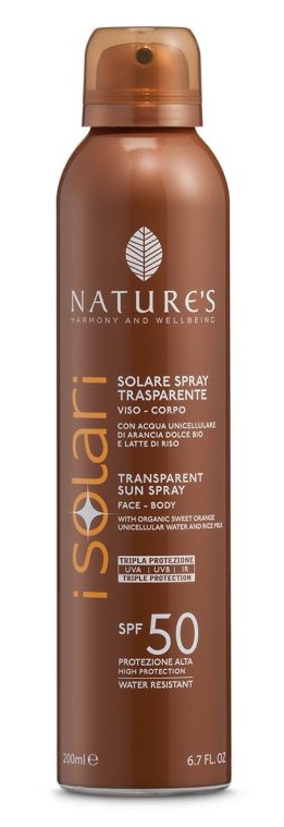 NATURES I SOLARI SPRAY TRASPARENTE SPF50 200 ML - Farmacia-flash.it