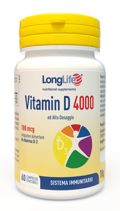 LONGLIFE VITAMIN D 4000UI 60 COMPRESSE - Farmacia-flash.it