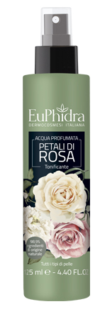 EUPHIDRA ACQUA PROFUMATA ROSA IN FLACONE CON ETICHETTA POMPA SPRAY - Farmacia-flash.it