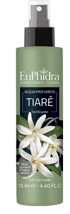 EUPHIDRA ACQUA PROFUMATA TIARE' IN FLACONE CON ETICHETTA POMPA SPRAY - Farmacia-flash.it