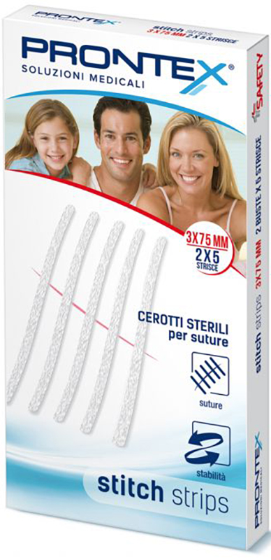 PRONTEX STITCH STRIPS 3X75 10 PEZZI - Farmacia-flash.it
