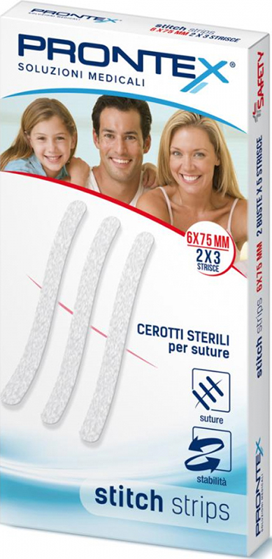 PRONTEX STITCH STRIPS 6X75 10 PEZZI - Farmacia-flash.it