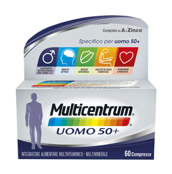 MULTICENTRUM UOMO 50+ 60 COMPRESSE - Farmacia-flash.it