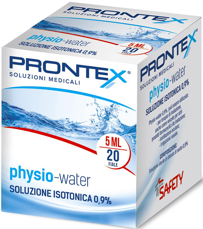 SOLUZIONE FISIOLOGICA PRONTEX PHYSIO ISOTONIC 20 FIALE DA 5 ML - Farmacia-flash.it