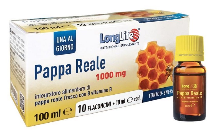 LONGLIFE PAPPA REALE + VITAMINA B 10 FLACONCINI 10 ML - Farmacia-flash.it
