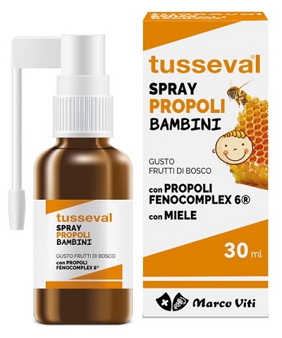 TUSSEVAL GOLA PROPOLI SPRAY PER BAMBINI 30 ML - Farmacia-flash.it