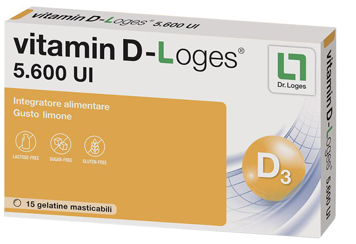 VITAMIN D-LOGES 15 GELATINE MASTICABILI GUSTO LIMONE - Farmacia-flash.it