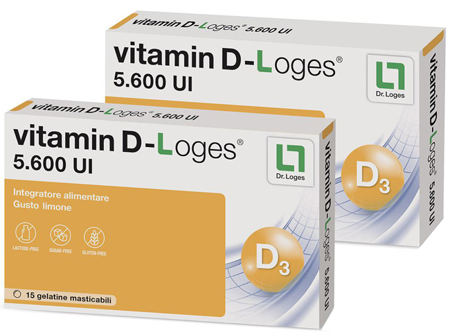 VITAMIN D-LOGES 30 GELATINE MASTICABILI GUSTO LIMONE 42 G - Farmacia-flash.it