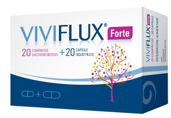 VIVIFLUX FORTE 20 COMPRESSE GASTRORESISTENTI + 20 CAPSULE LIQUID FILLER - Farmacia-flash.it