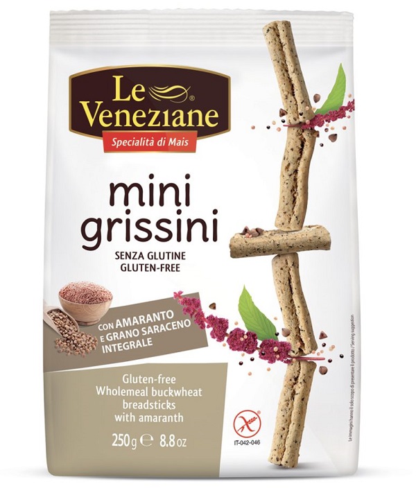 LE VENEZIANE MINIGRISSINI GRANO SARACENO INTEGRALE CON AMARANTO 250 G - Farmacia-flash.it