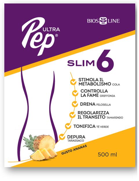 ULTRA PEP SLIM 6 ANANAS 500 ML CON EDULCORANTE - Farmacia-flash.it