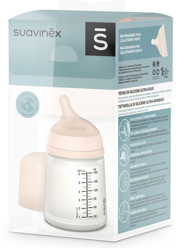 SUAVINEX ZERO ZERO BIBERON ANTICOLICA DA 180ML FLUSSO LENTO - Farmacia-flash.it