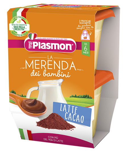 PLASMON LA MERENDA DEI BAMBINI MERENDE LATTE CACAO ASETTICO 2 X 120 G - Farmacia-flash.it