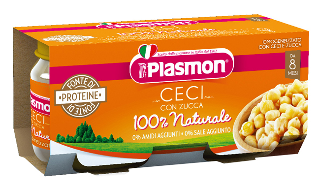 PLASMON OMOGENEIZZATO CECI/ZUCCA 2 X 80 G - Farmacia-flash.it