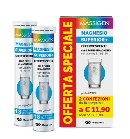 MASSIGEN MAGNESIO SUPERIOR 18+18 COMPRESSE EFFERVESCENTI - Farmacia-flash.it