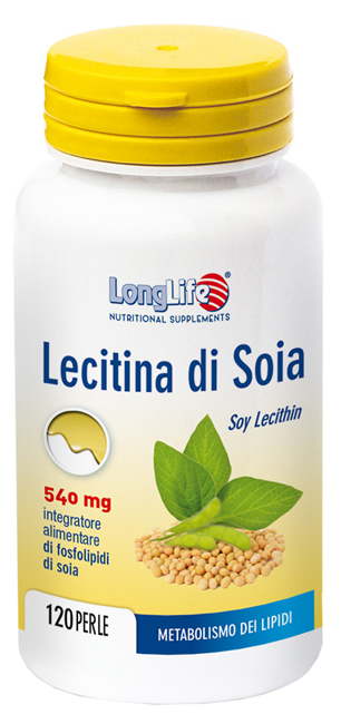 LONGLIFE LECITINA DI SOIA 540MG 120 PERLE - Farmacia-flash.it