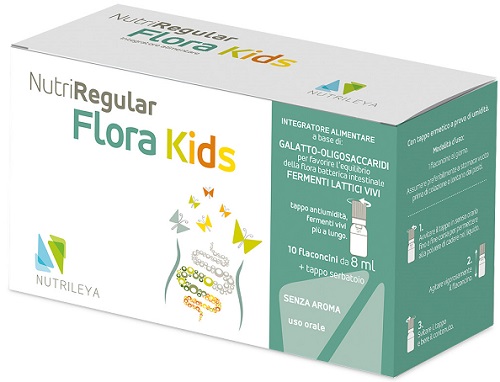 NUTRIREGULAR FLORA KIDS 10 FLACONCINI - Farmacia-flash.it