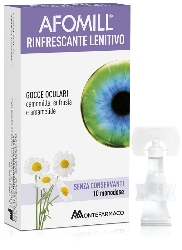 AFOMILL RINFRESCANTE SENZA CONSERVANTI 10 FIALE DA 0,5 ML - Farmacia-flash.it