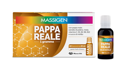 MASSIGEN PAPPA REALE 10 FLACONI DA 25 ML - Farmacia-flash.it