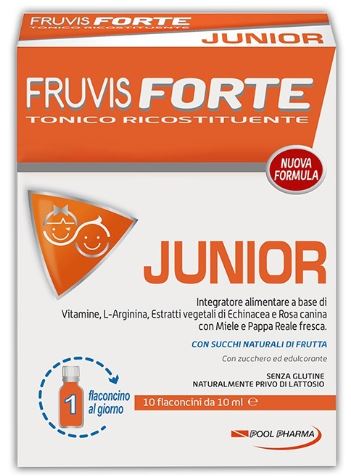 FRUVIS FORTE JUNIOR 10 FLACONCINI DA 10 ML - Farmacia-flash.it
