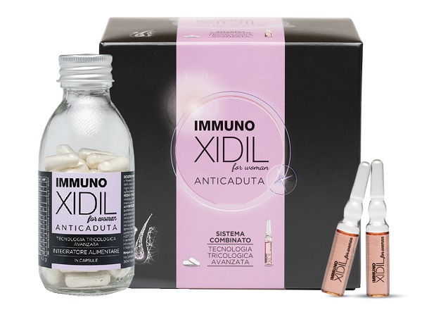 IMMUNO XIDIL DONNA KIT 60 CAPSULE + 15 FIALE - Farmacia-flash.it