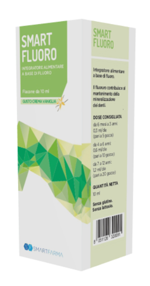SMART FLUORO GOCCE 10 ML GUSTO CREMA VANIGLIA - Farmacia-flash.it