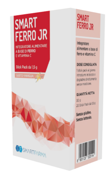 SMART FERRO JR 20 STICK PACK GUSTO VANIGLIA - Farmacia-flash.it