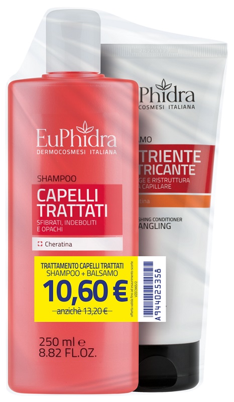 EUPHIDRA SHAMPOO CAPELLI TRATTATI 250 ML + BALSAMO NUTRIENTE 200 ML - Farmacia-flash.it