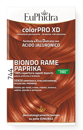 EUPHIDRA COLORPRO GEL COLORANTE CAPELLI XD 744 PAPRIKA 50 ML IN FLACONE + ATTIVANTE + BALSAMO + GUANTI - Farmacia-flash.it