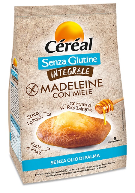 CEREAL SENZA GLUTINE INTEGRALE MADELEINE CON MIELE 170 G - Farmacia-flash.it