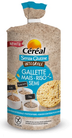 CEREAL SENZA GLUTINE INTEGRALE GALLETTE MAIS RISO SEMI 115 G - Farmacia-flash.it