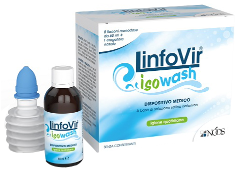 SOLUZIONE SALINA ISOTONICA LINFOVIR ISOWASH 8 FLACONI DA 60 ML - Farmacia-flash.it