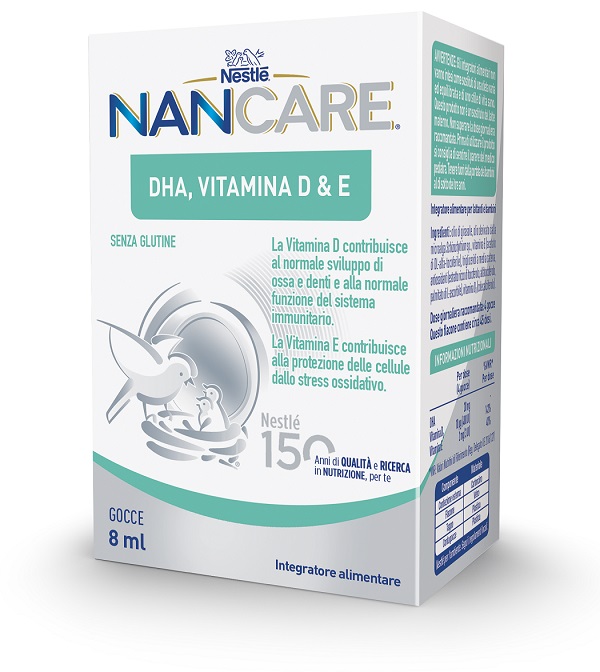 NESTLE' NANCARE DHA VITAMINA D&E GOCCE 8 ML - Farmacia-flash.it