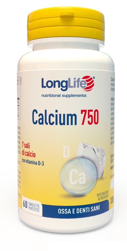 LONGLIFE CALCIUM 750 MG 60 TAVOLETTE - Farmacia-flash.it