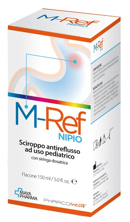 M-REF NIPIO SCIROPPO ANTIREFLUSSO AD USO PEDIATRICO 150 ML CON SIRINGA DOSATRICE - Farmacia-flash.it