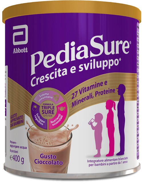 PEDIASURE CRESCITA&SVILUPPO RINFORZA CIOCCOLATO 400 G - Farmacia-flash.it