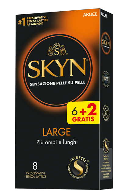 AKUEL SKYN LARGE PIU AMPI/LUNGHI 6 PEZZI + 2 OMAGGIO - Farmacia-flash.it