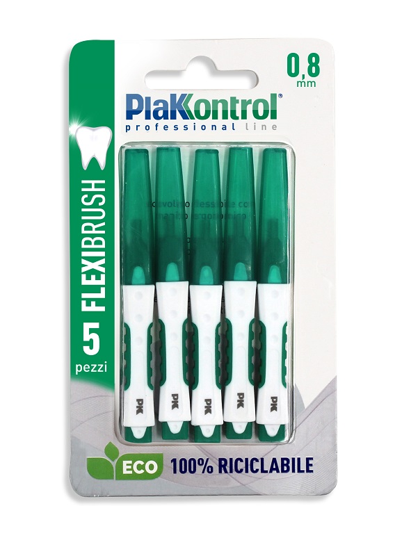 PLAKKONTROL FLEXIBRUSH SCOVOLINI INTERDENTALI 0,8 5 PEZZI - Farmacia-flash.it
